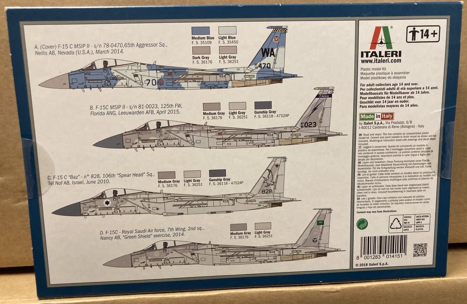 F-15C Italeri 1/72 OÖPPNAD