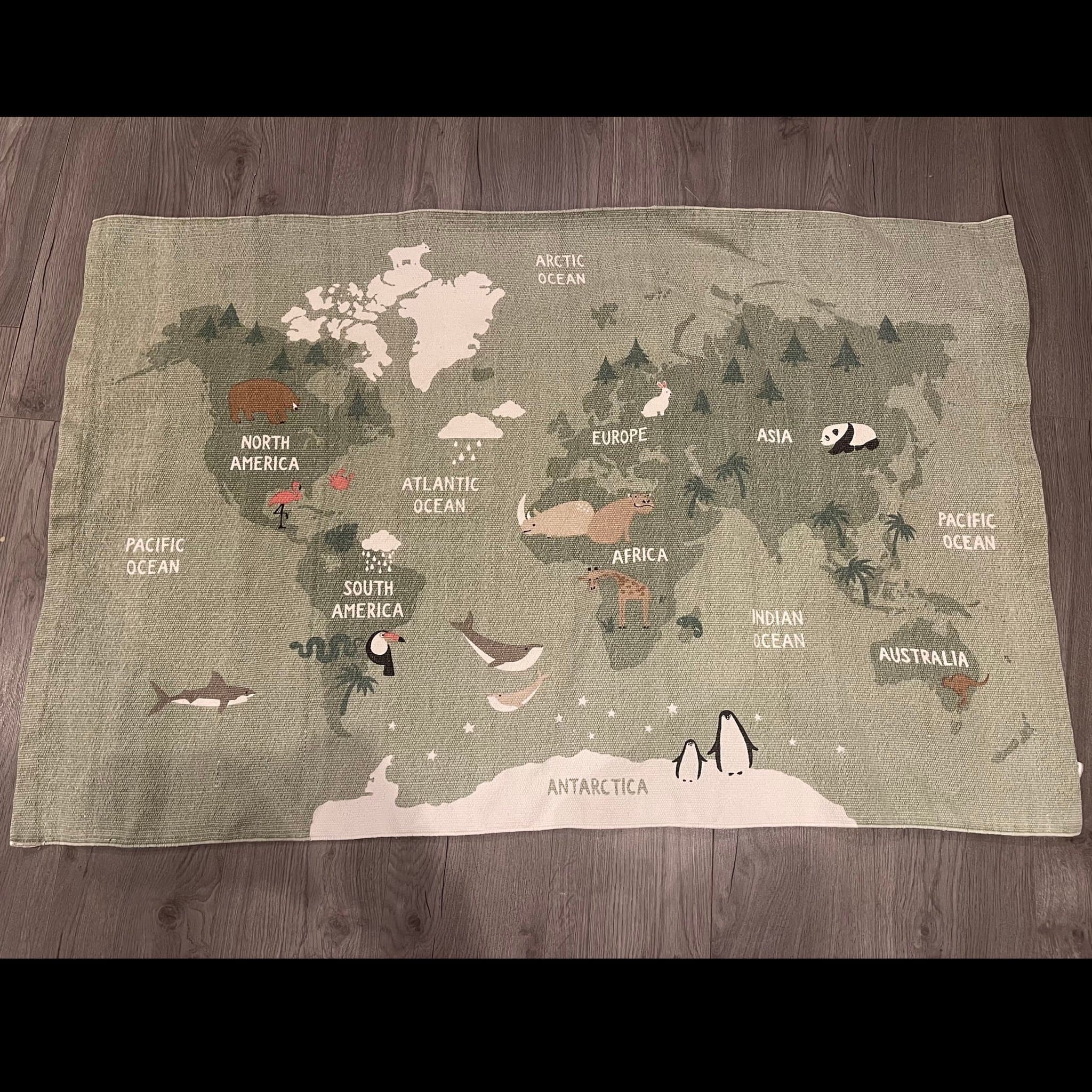 HM Home Matta Världskarta barnmatta