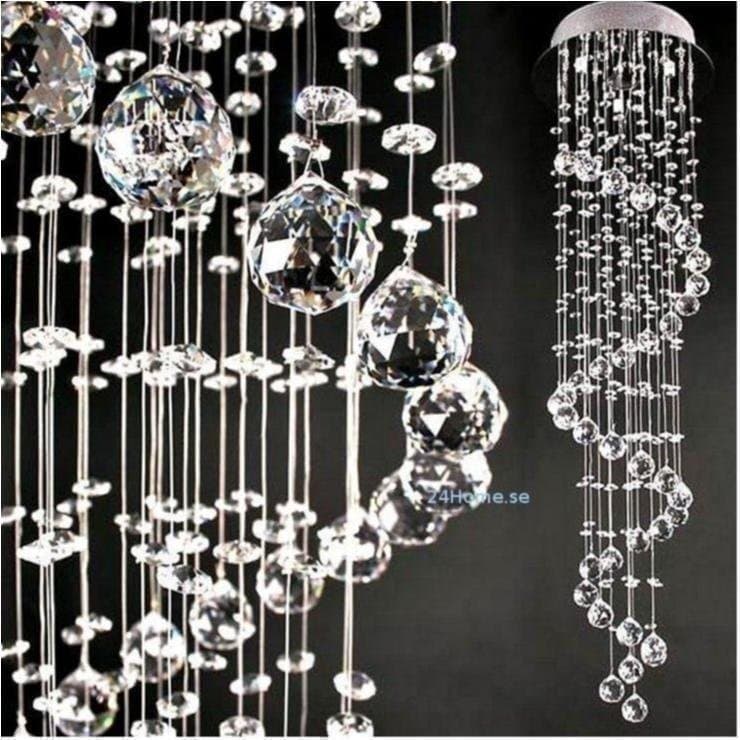 Kristallkrona 90 x 25 cm Kristallampa Kristall Lampa Fabriksny
