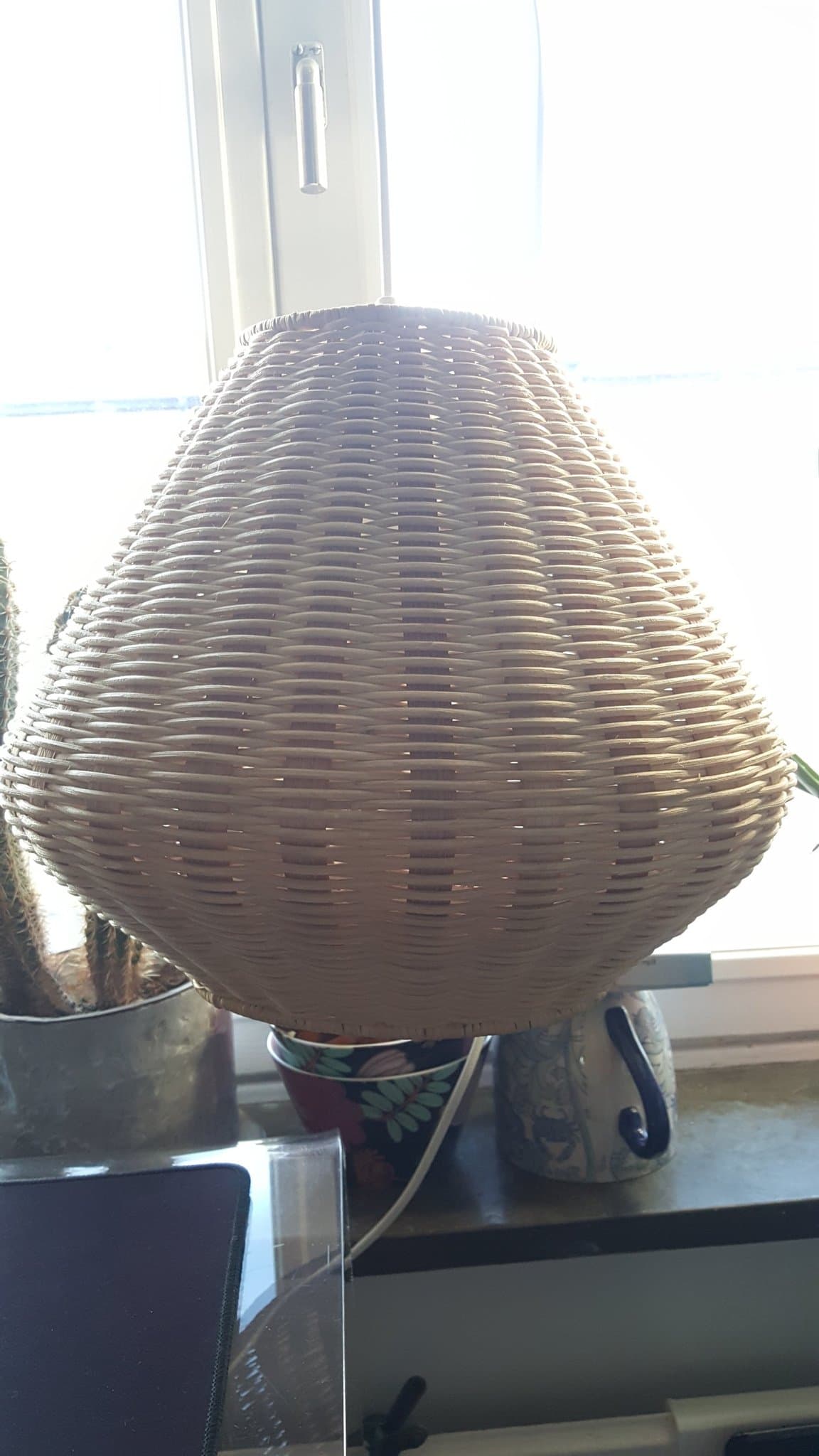 Taklampa i rotting - retro vintage - IKEA HELG utgåt