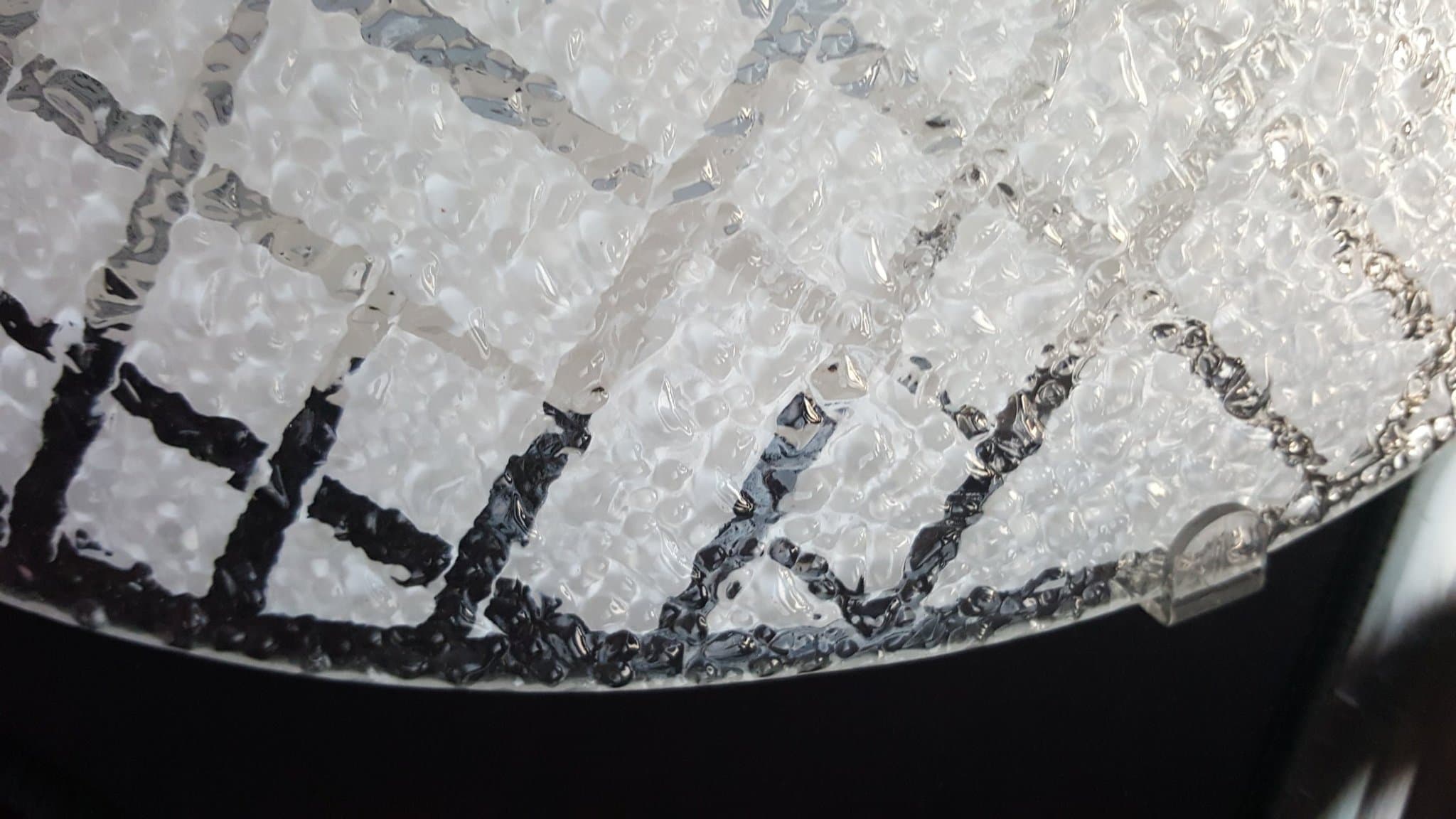 EGLO LED Taklampa av metall och räfflat glas i vitt - 31,5 cm