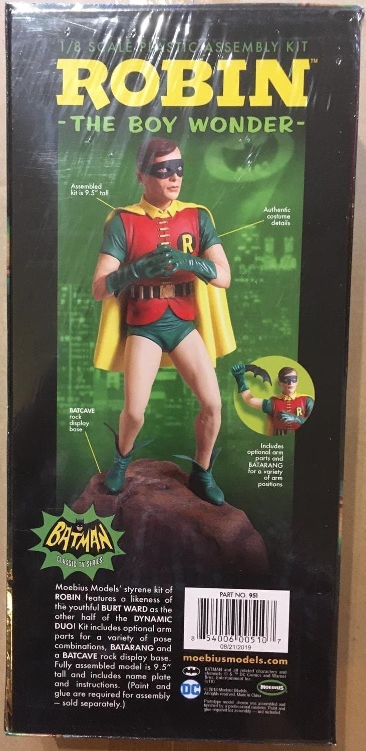 BATMAN TV SERIES FIGURES BATMAN & ROBIN 1/8 MOEBIUS OÖPPNAD