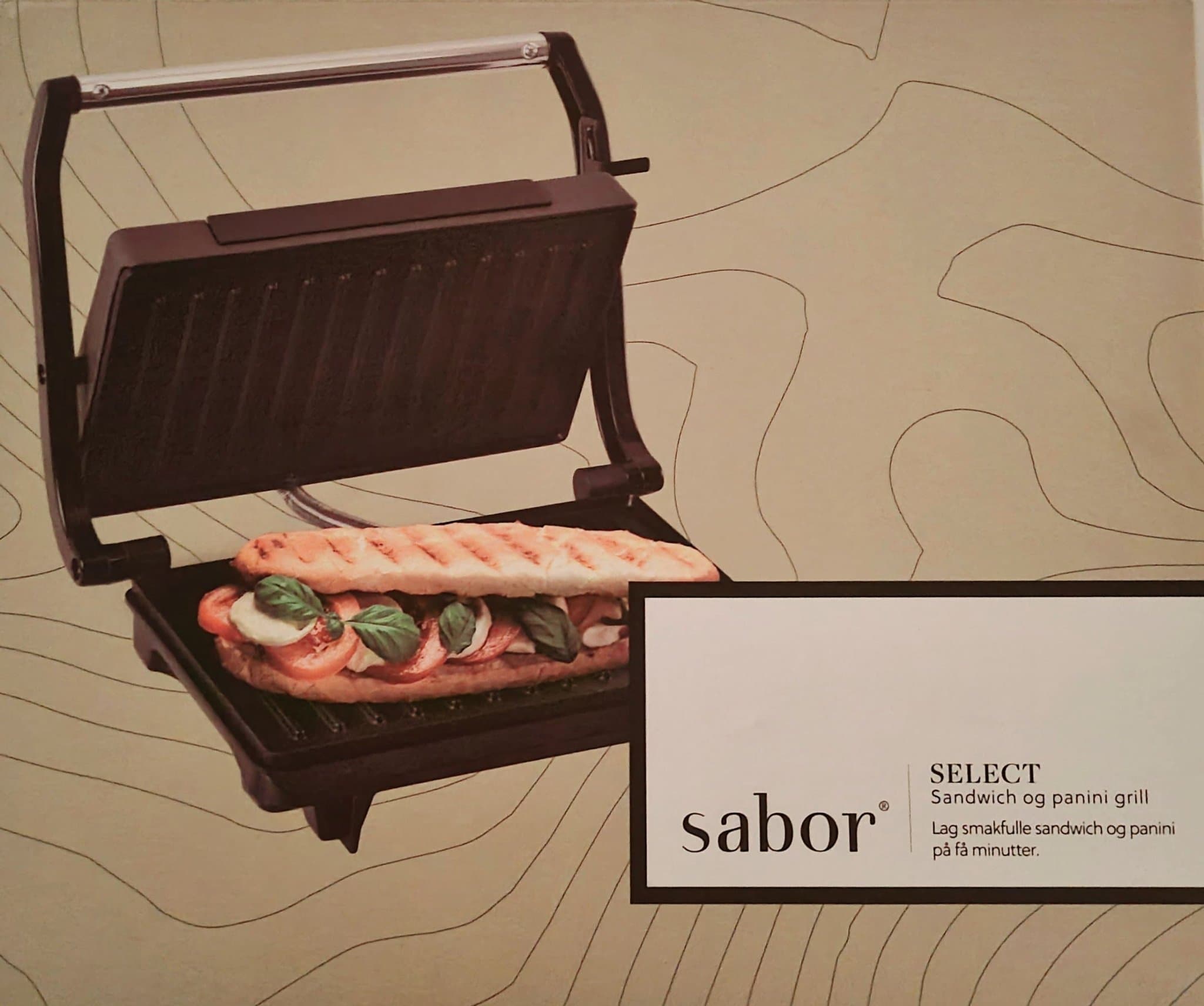 Ny Sabor Select Sandwichgrill - Svart.