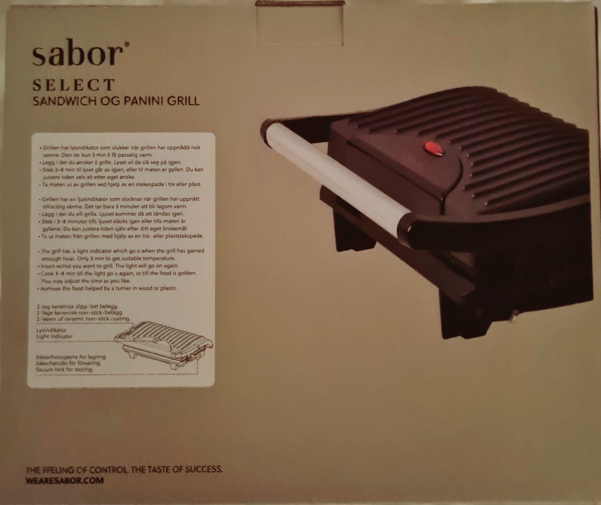 Ny Sabor Select Sandwichgrill - Svart.