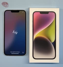 iPhone 14, 128 gb, Starlight, utmärkt skick, 100% Batterihälsa