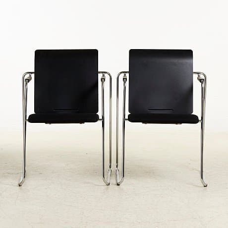 ILIAN MILINOV, unik design SeatTable by ORT 2 stapelbara stolar/bord med armstöd