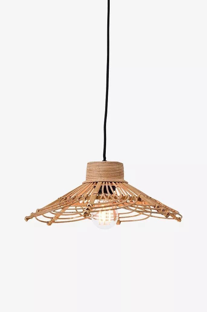 Taklampa rotting ny 35cm / fönsterlampa rotting / handgjord pendel lampa bambu