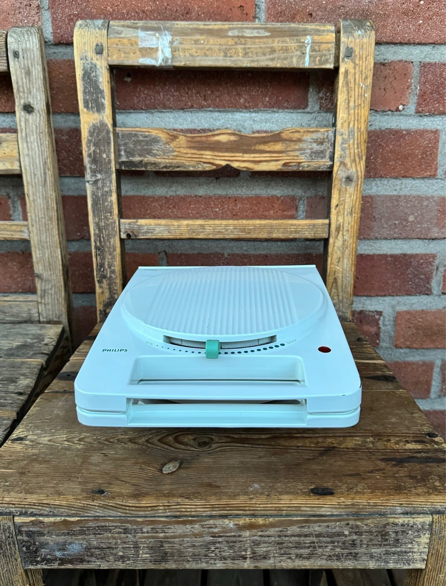 Vintage Philips Fiesta Waffelmaker Retro Vitt Våffeljärn Termostat HD 4472/A