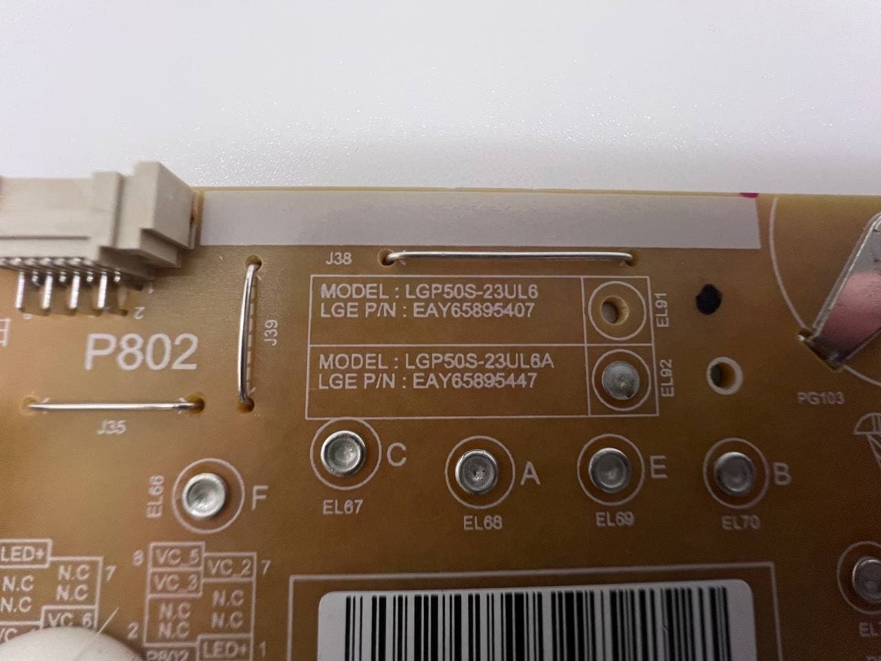 LG 50UT91006LA TV Strömförsörjning LGP50S-23UL6A EAY65895447