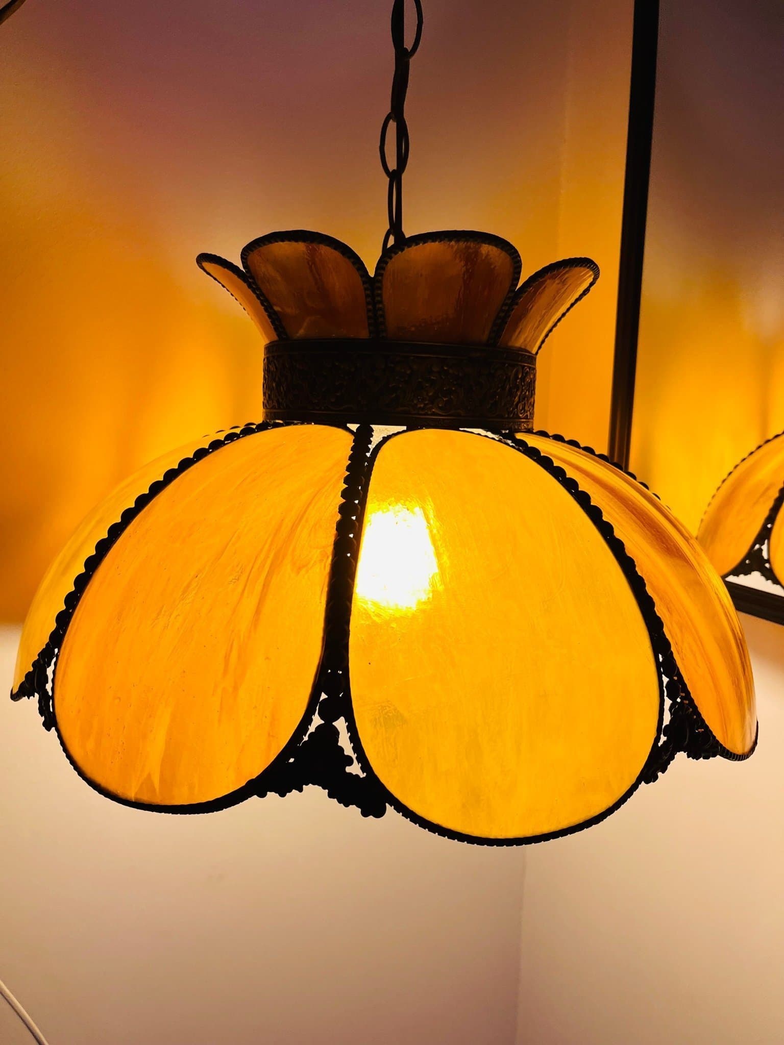 TAKLAMPA Tiffany-stil Reproduktion Made IN USA - Miranda. 1900,tal