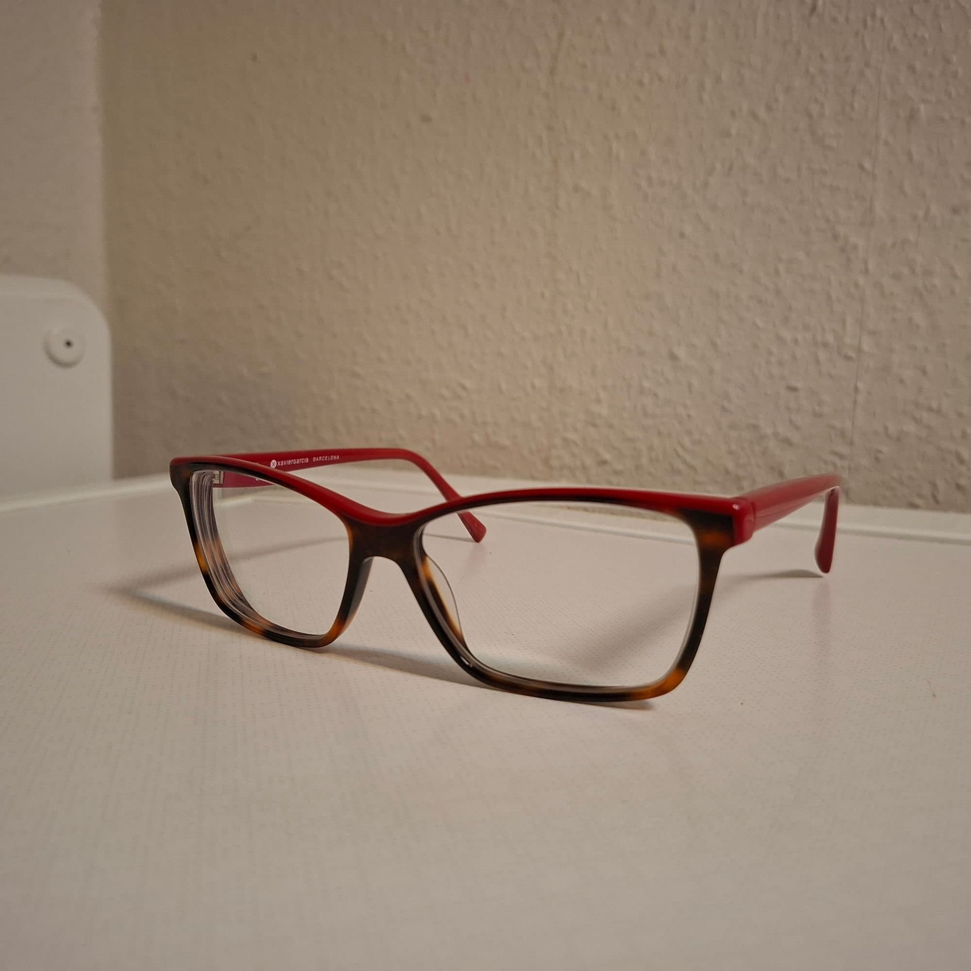 XAVIER GARCIA BARCELONA ESTER 01 TORTOISE & RED EYEGLASSES 56-15-135mm