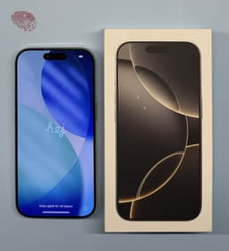 iPhone 16 PRO, 128gb, natural titanium, nyskick, tillverkargaranti till aug 2026