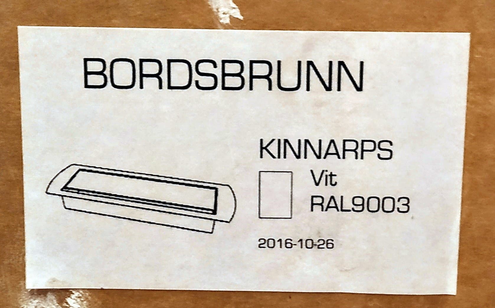 Kinnarps / CONI Bordsbrunn - stor modell RAL9003