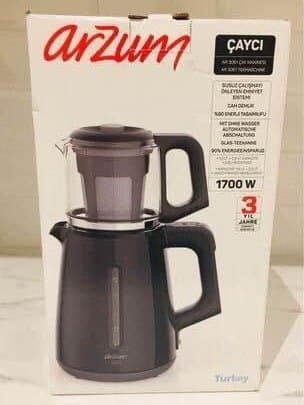 Arzum Tekanna och Vattenkokare Svart 0,9 L och 1,8 L