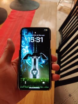 Iphone X med custom Legend of zelda skal