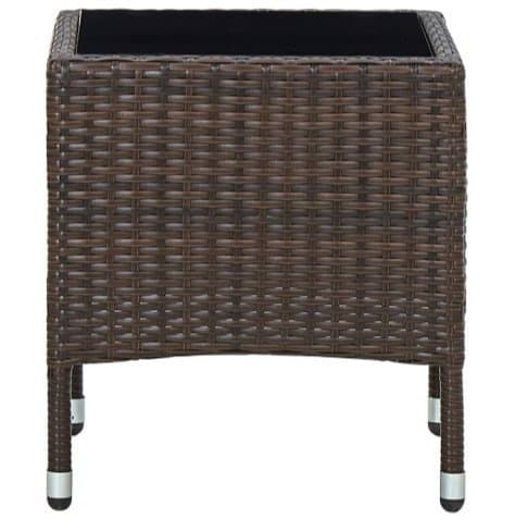 Nytt Trädgårdsbord brun 40x40x45 cm konstrotting