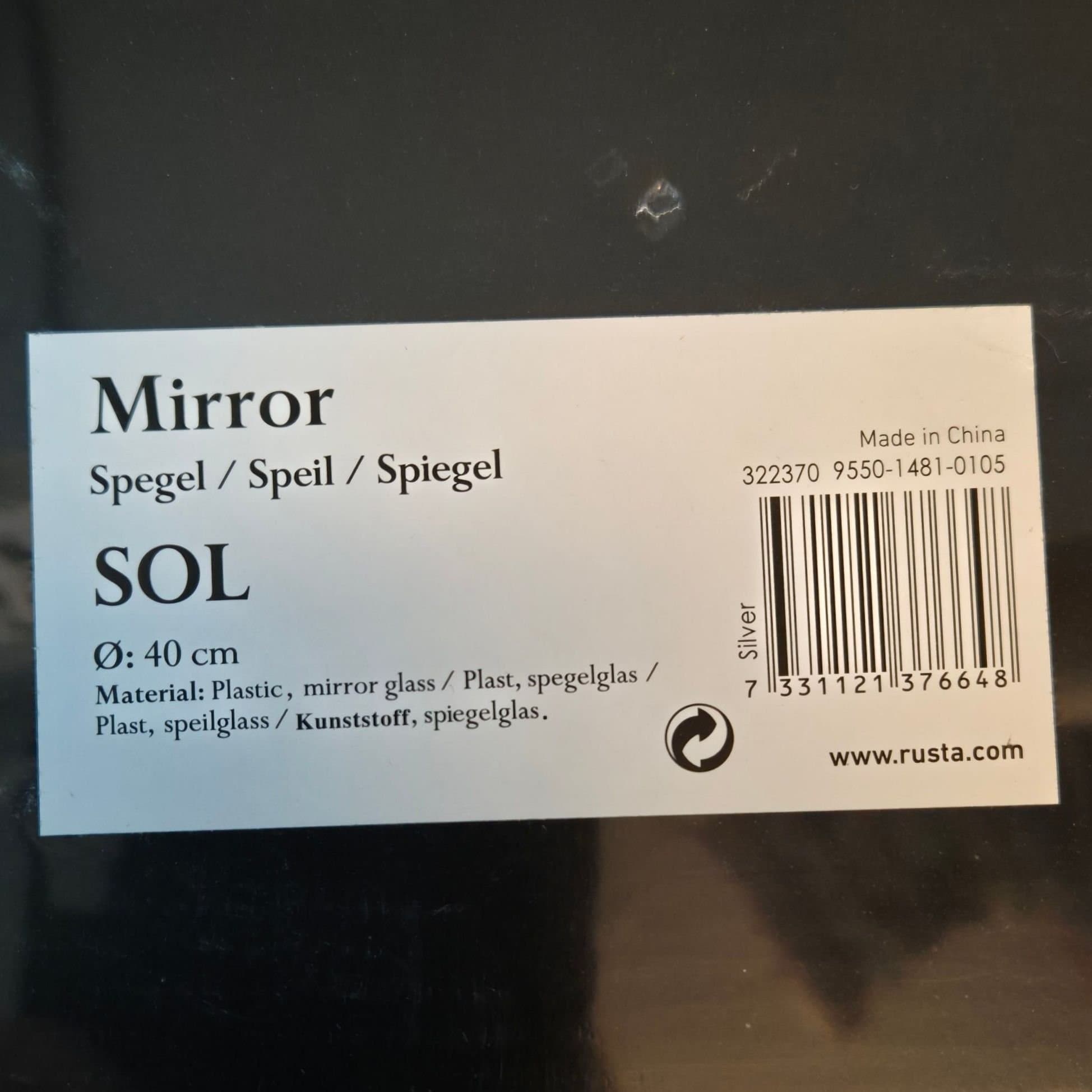 Dekorativ Spegel SOL - Rusta