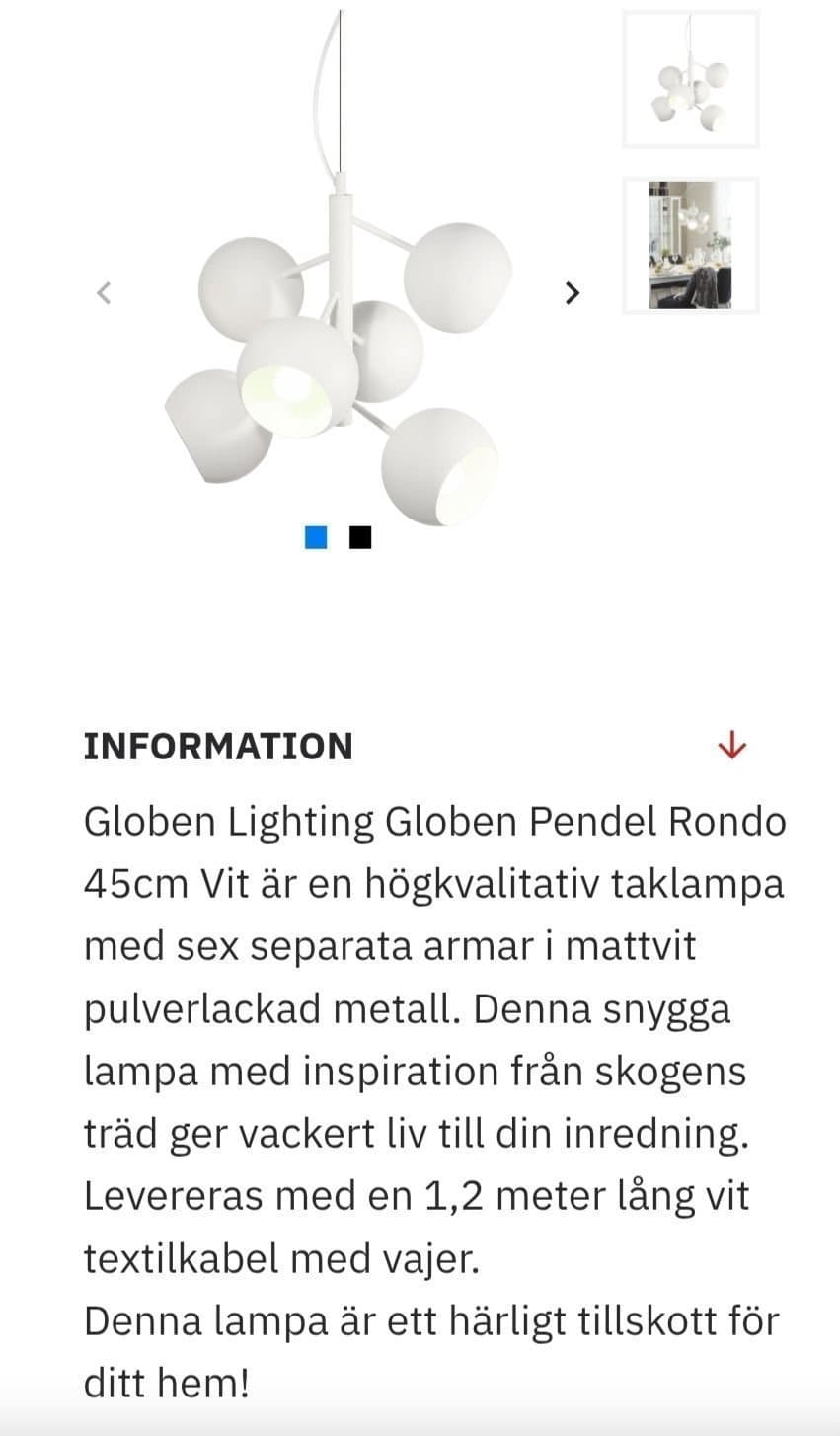 Globen Lighting Pendel Rondo