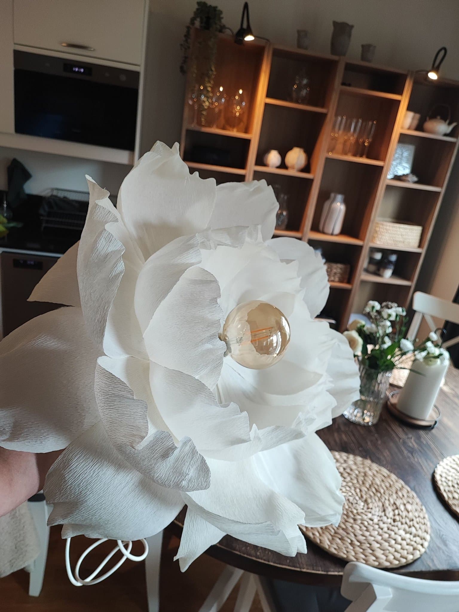 Vit Blomlampa hantverk helt nytt