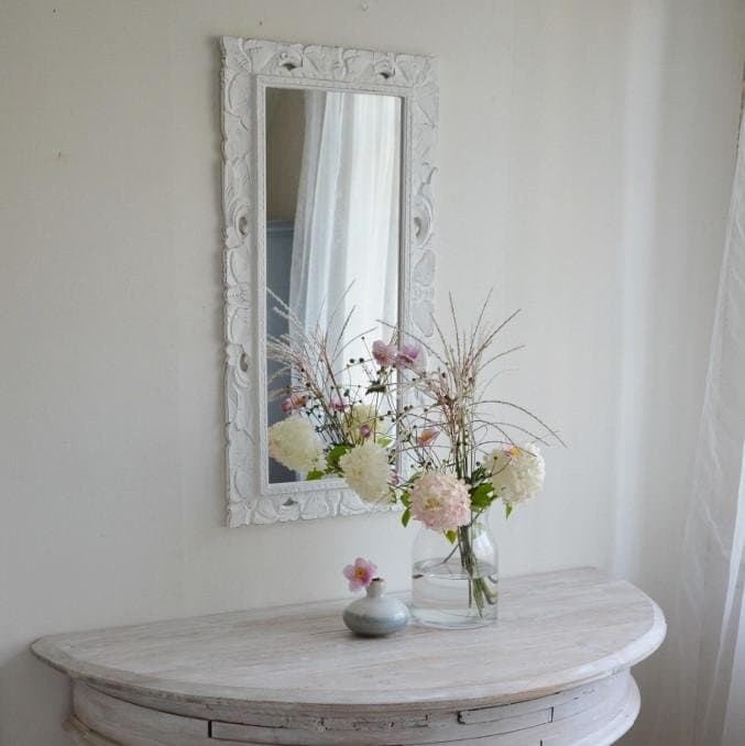 Vintage spegel från svenska PB Home karvad för hand 80x40 cm