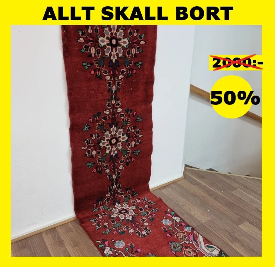 Äkta Vintage matta ca: 220x65 cm