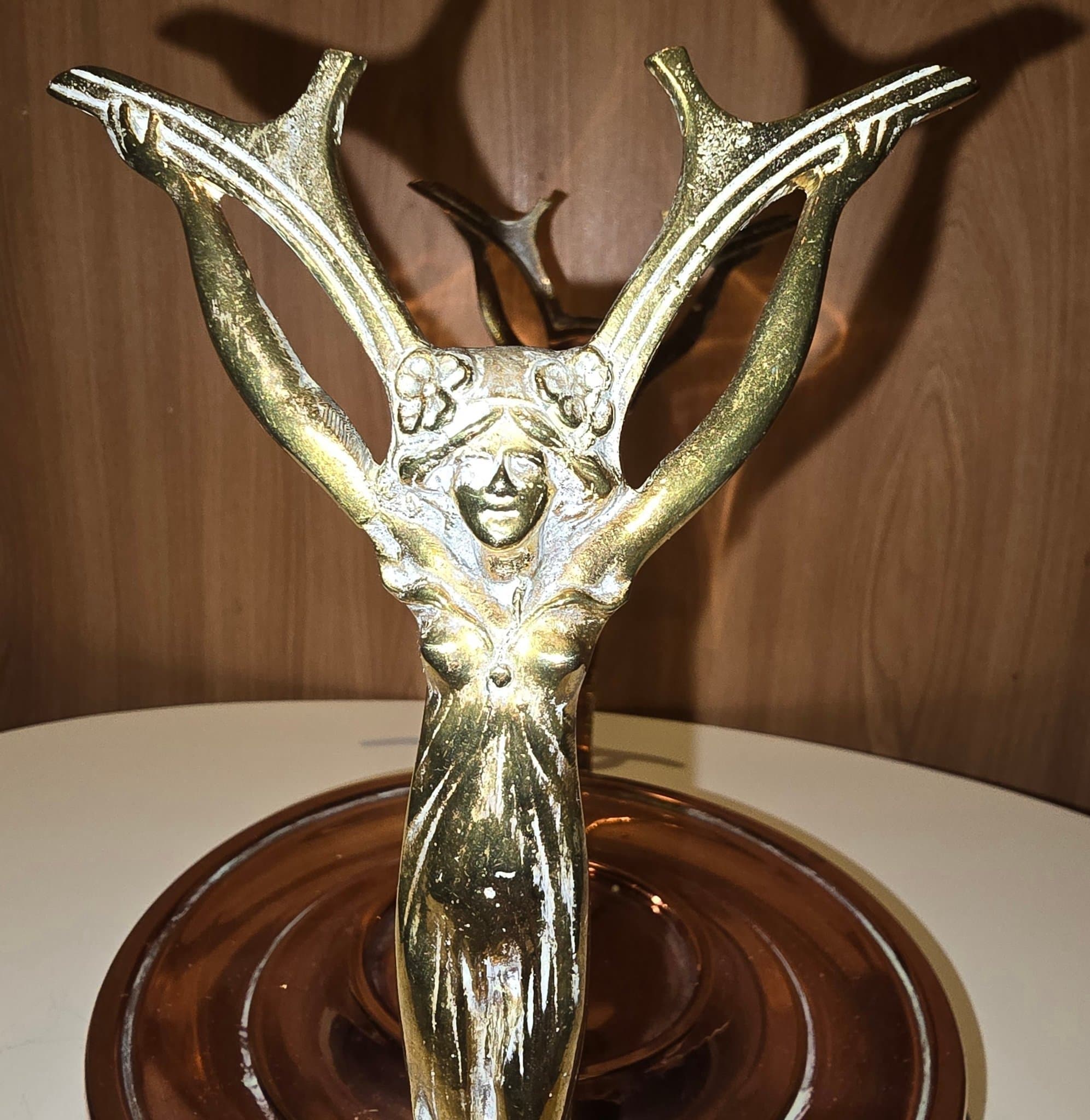 Retro 1920 Kopparvattenkokare med Fairy Tail Diameter 20 cm ~ höjden 38 cm