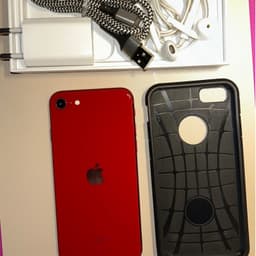 FYNDA! Fin iPhone SE 2022 3rd Gen RED med tillbehör BILLIGT!