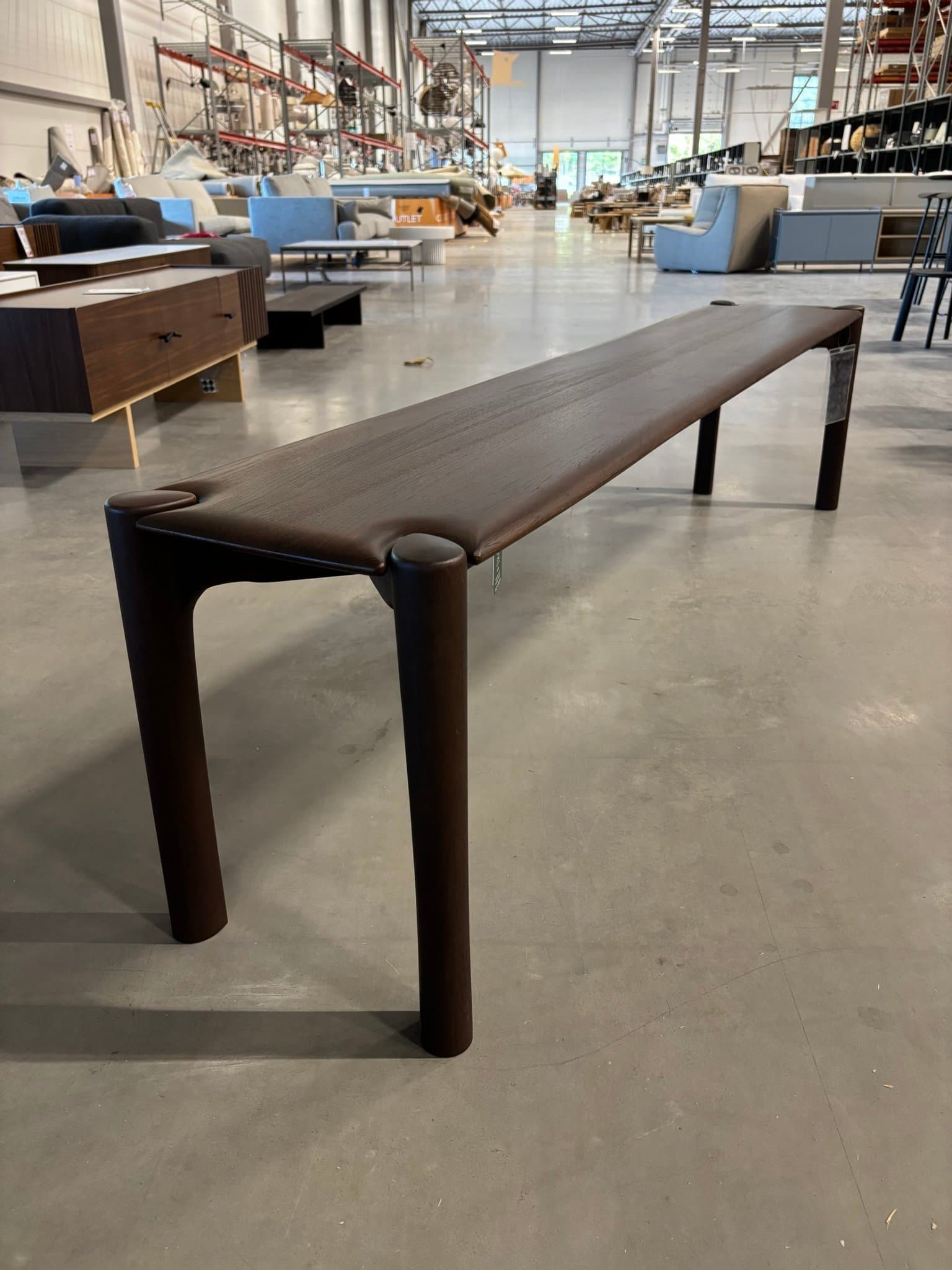 Ethnicraft - PI bänk 186x35 cm Lackad teak brown