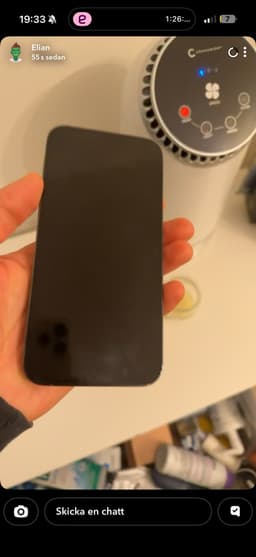 Apple blå mobiltelefon