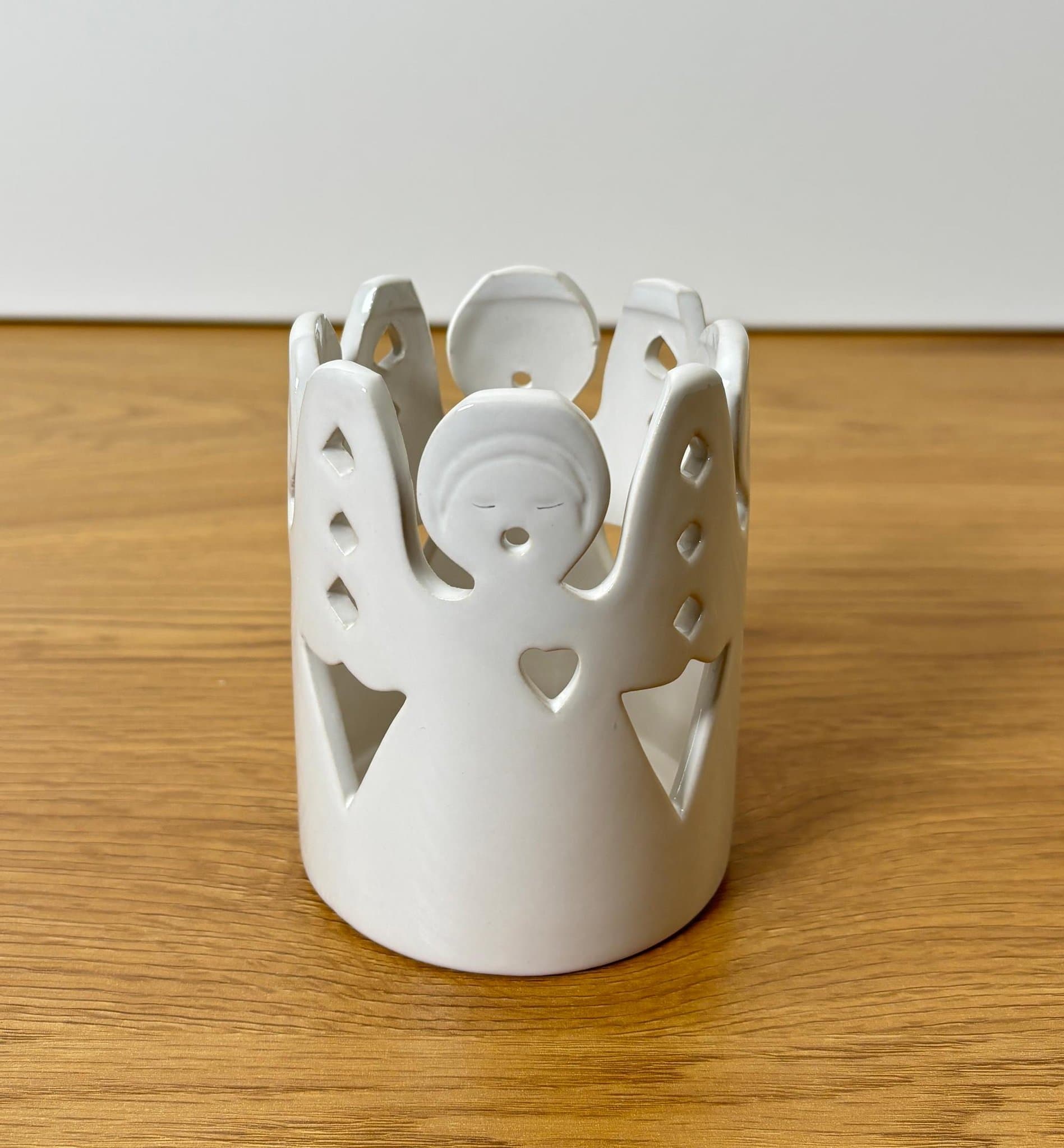 Ljuslykta/värmeljushållare änglar med hjärta