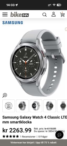 Samsung Galaxy Watch 4 classic 46mm Smartklocka