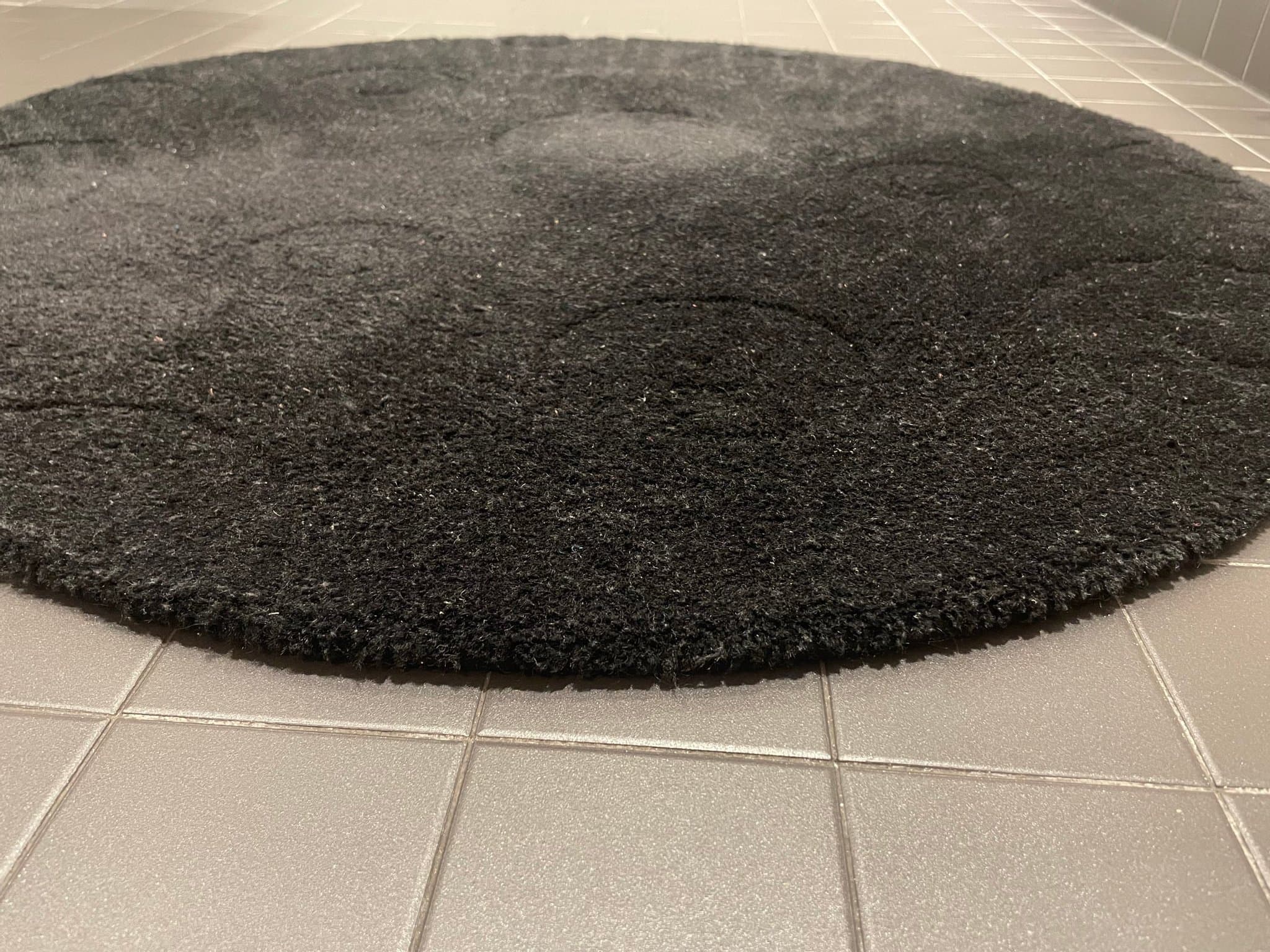 Badrumsmatta Ø 90 cm, rund, matta, ryamatta