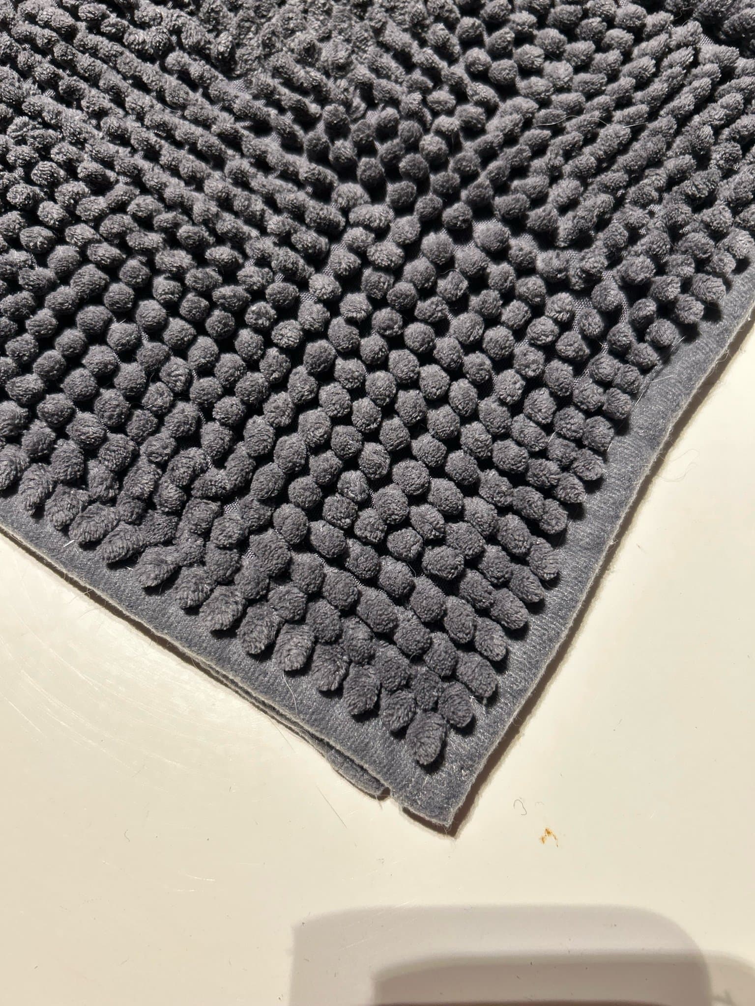 Badrumsmatta mörkgrå 80x50cm