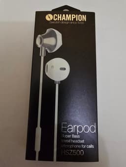 Champion Headset EarPod HSZ500 Vit Metallic