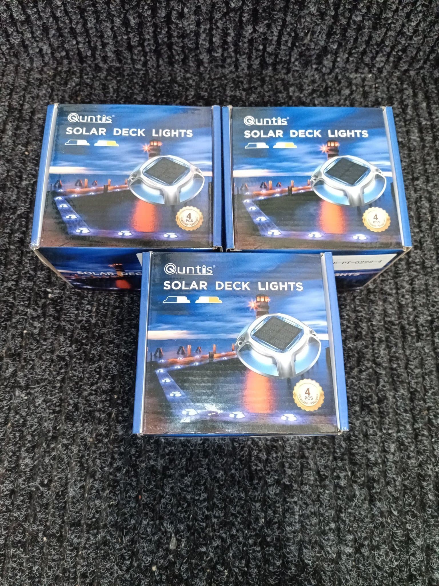 Quntis Solar Deck Lights - 3 Förpackningar