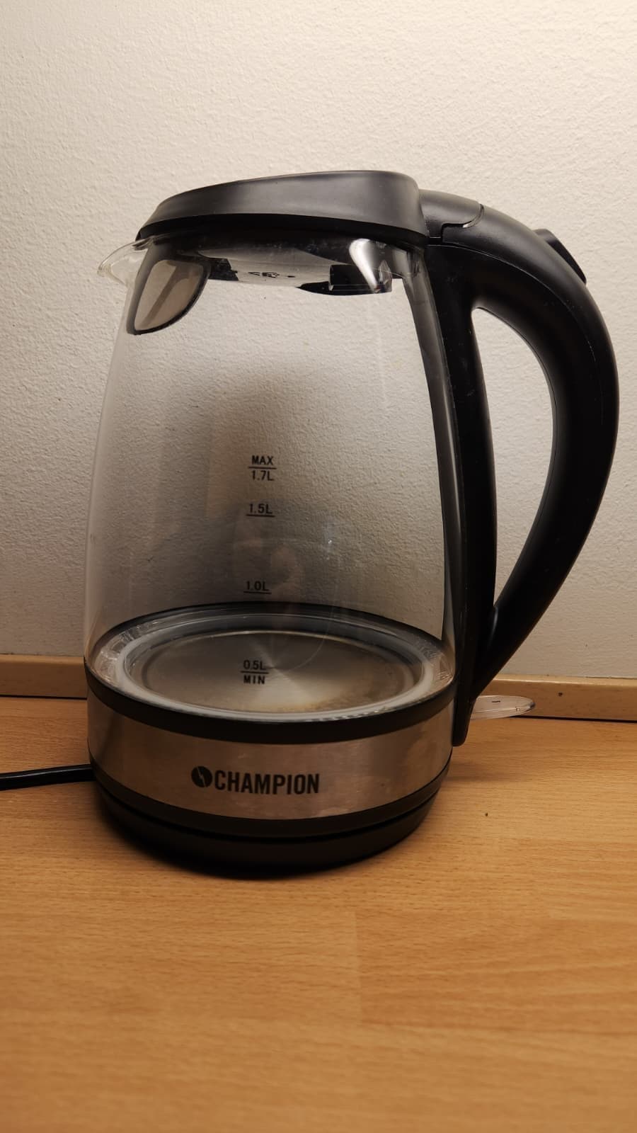 Champion Elektrisk Vattenkokare i Glas - 1,7L