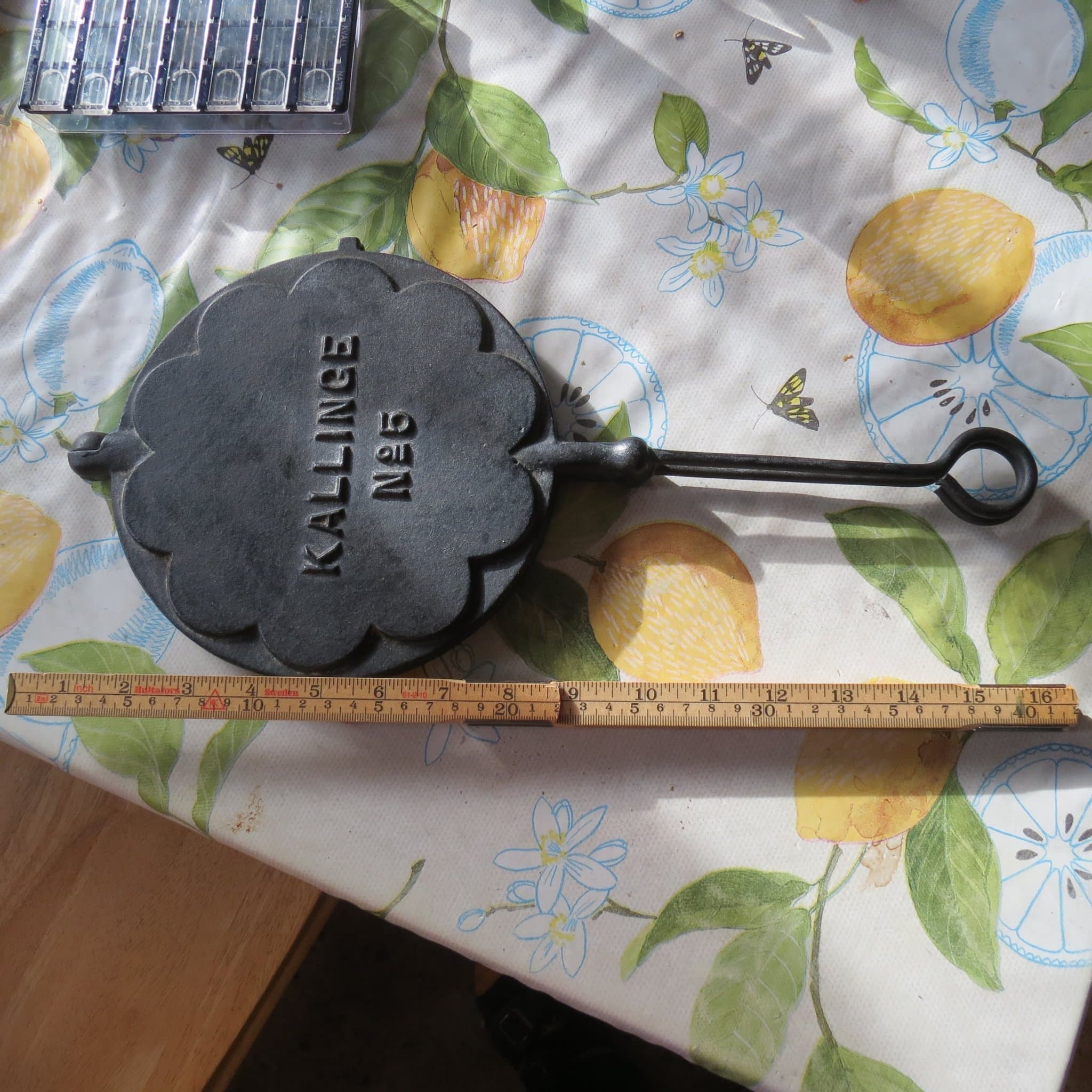 Kallinge våffeljärn N:o 5 gjutjärn mycket fint skick