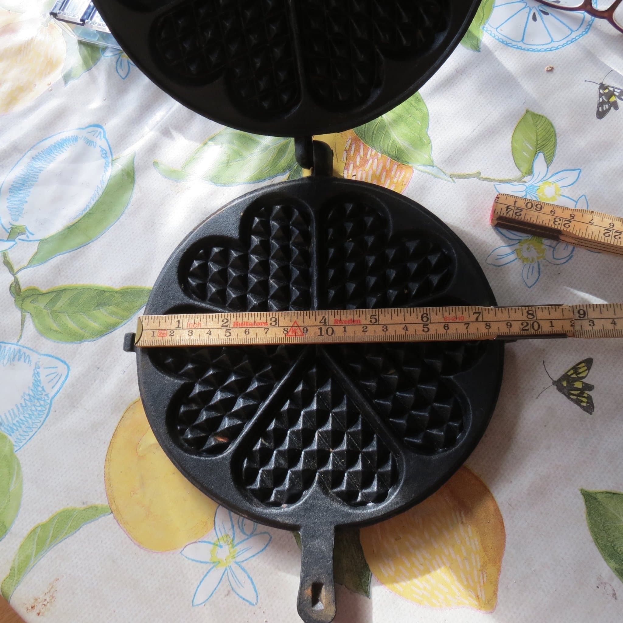 Kallinge våffeljärn N:o 5 gjutjärn mycket fint skick