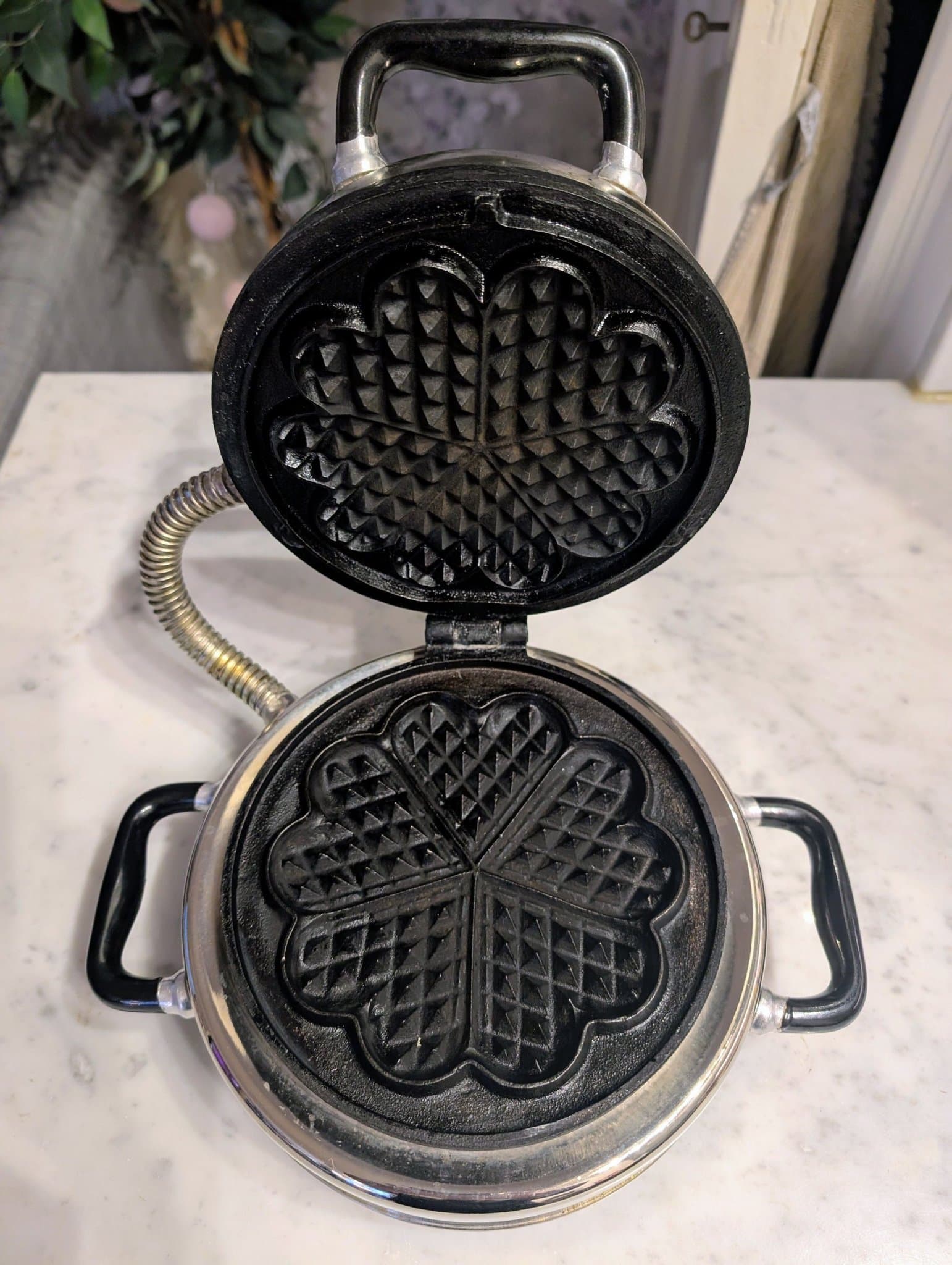 Retro/vintage Elpar våffeljärn I gjutjärn 1950/60 tal