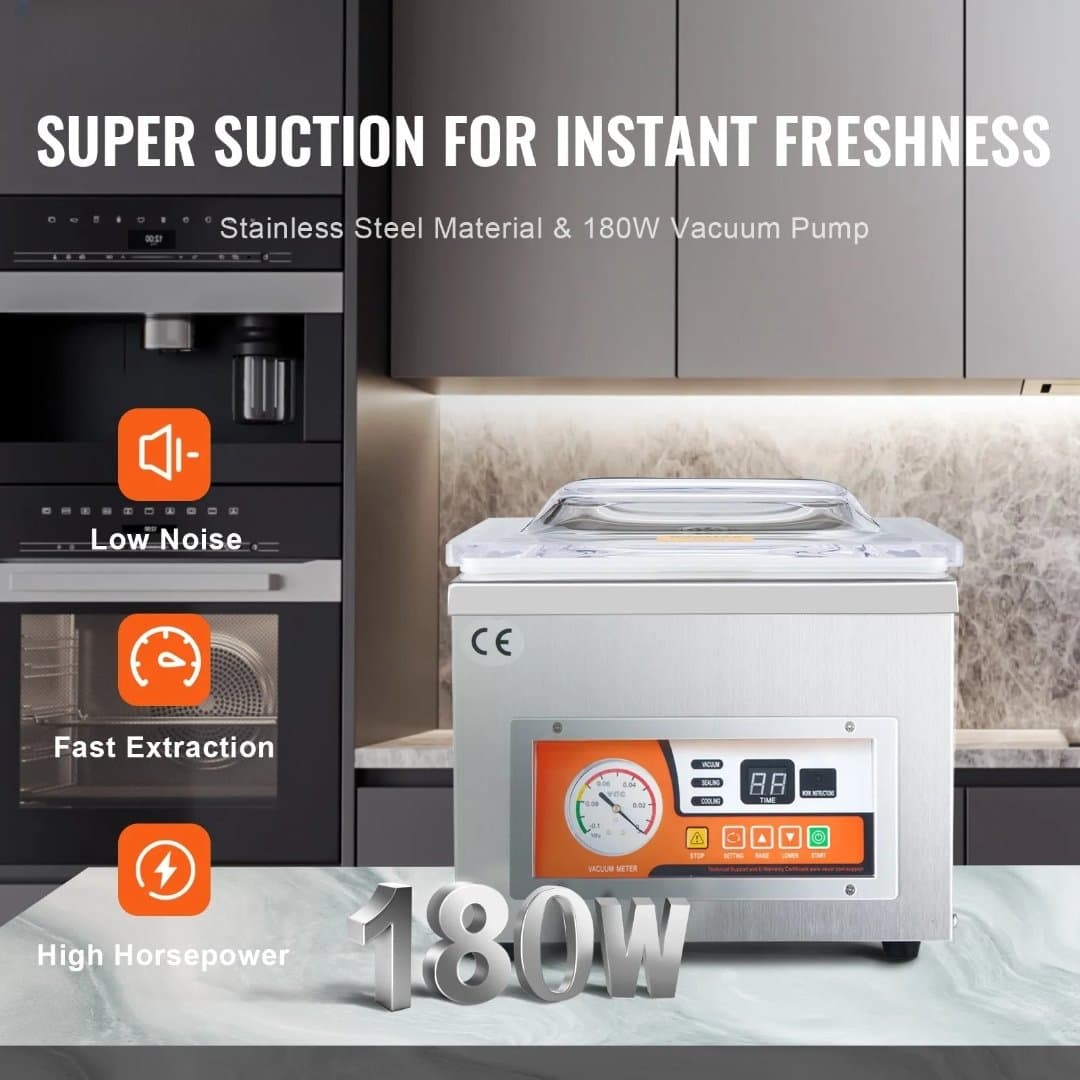 Kammarvakuumförpackare med hög kapacitet och låg ljudnivå