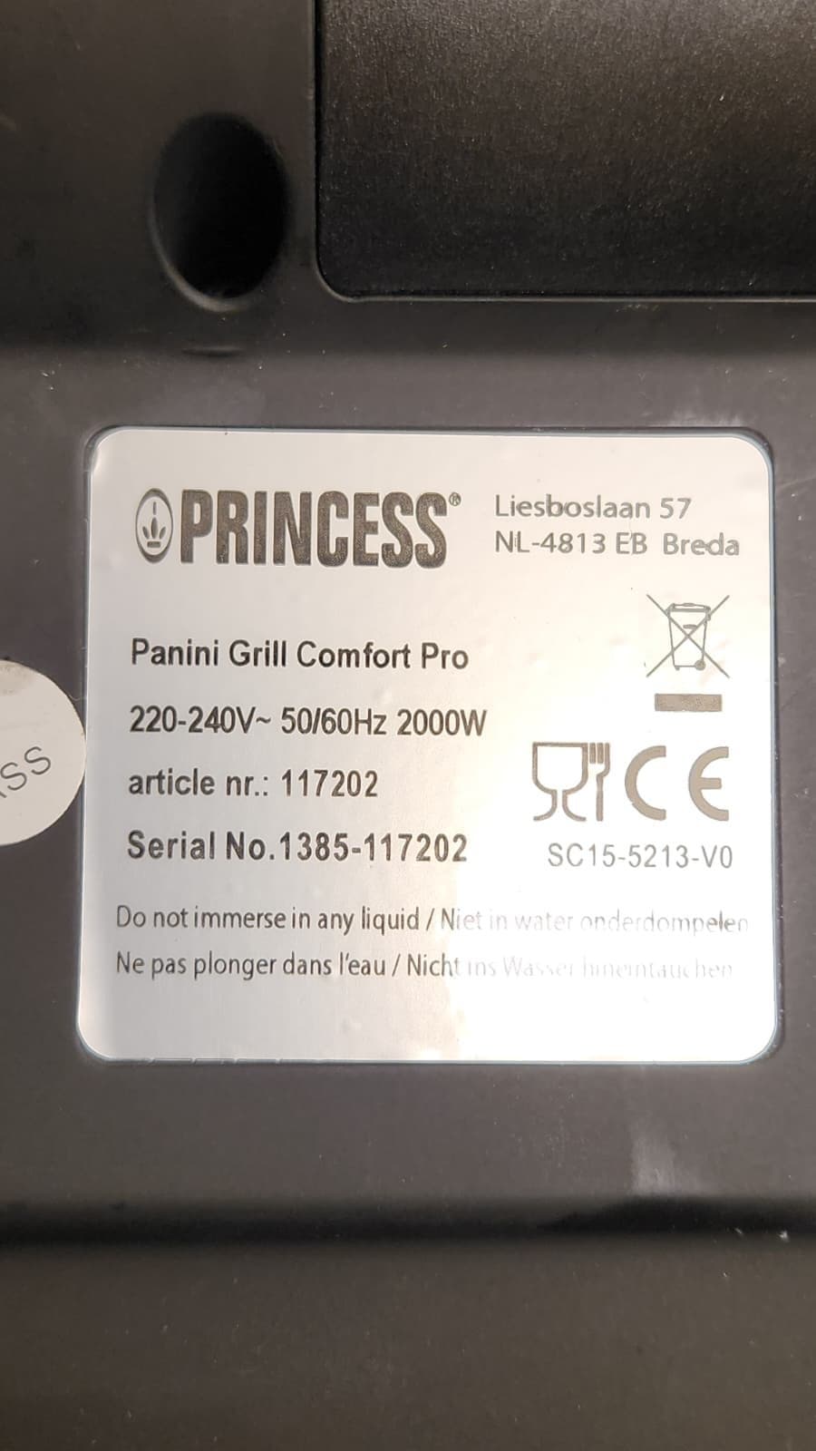 Princess Panini Grill Comfort Pro (2000W) – Kraftfull bordsgrill