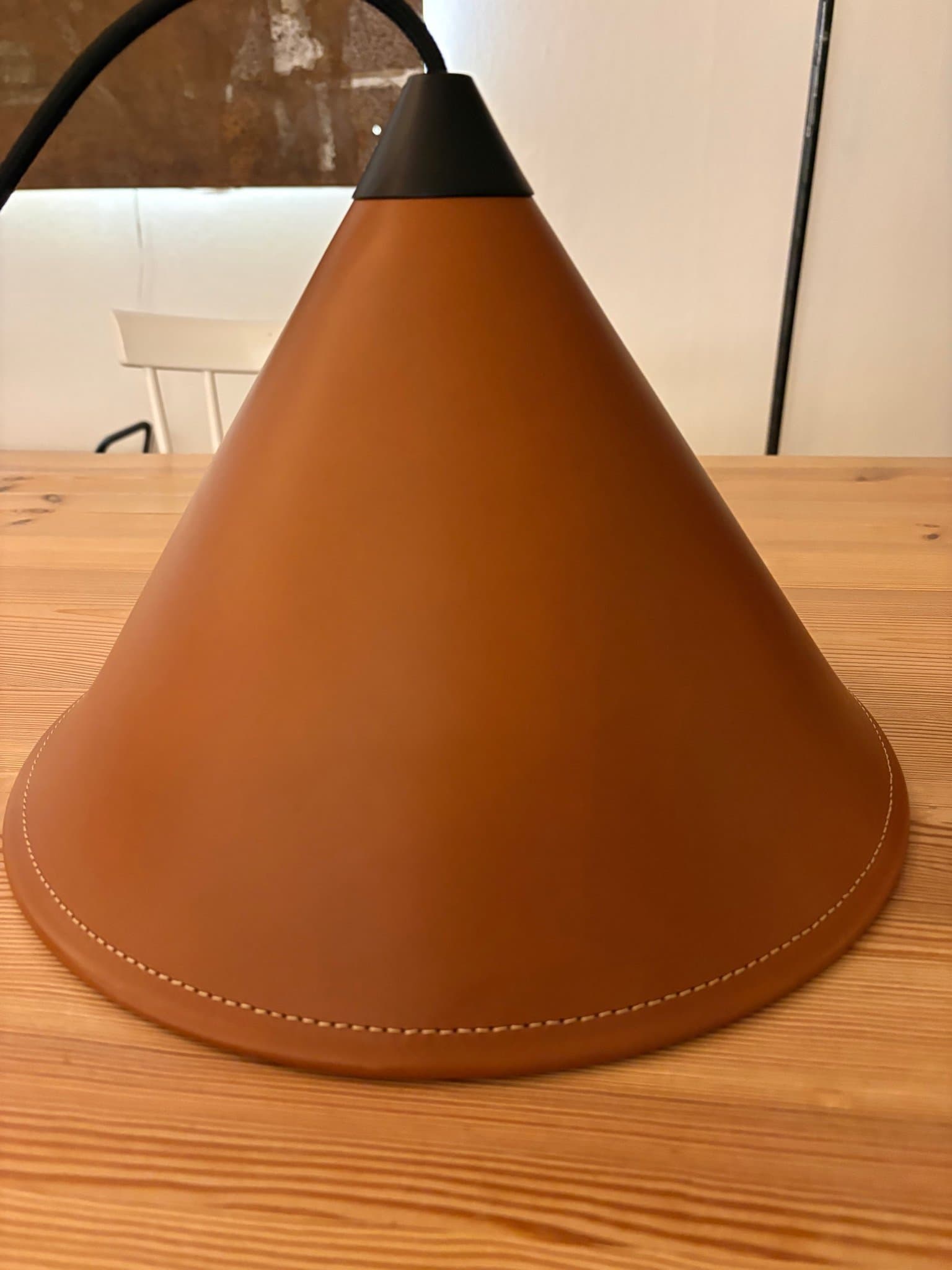 Cuero Leather Cone Lamp Medium