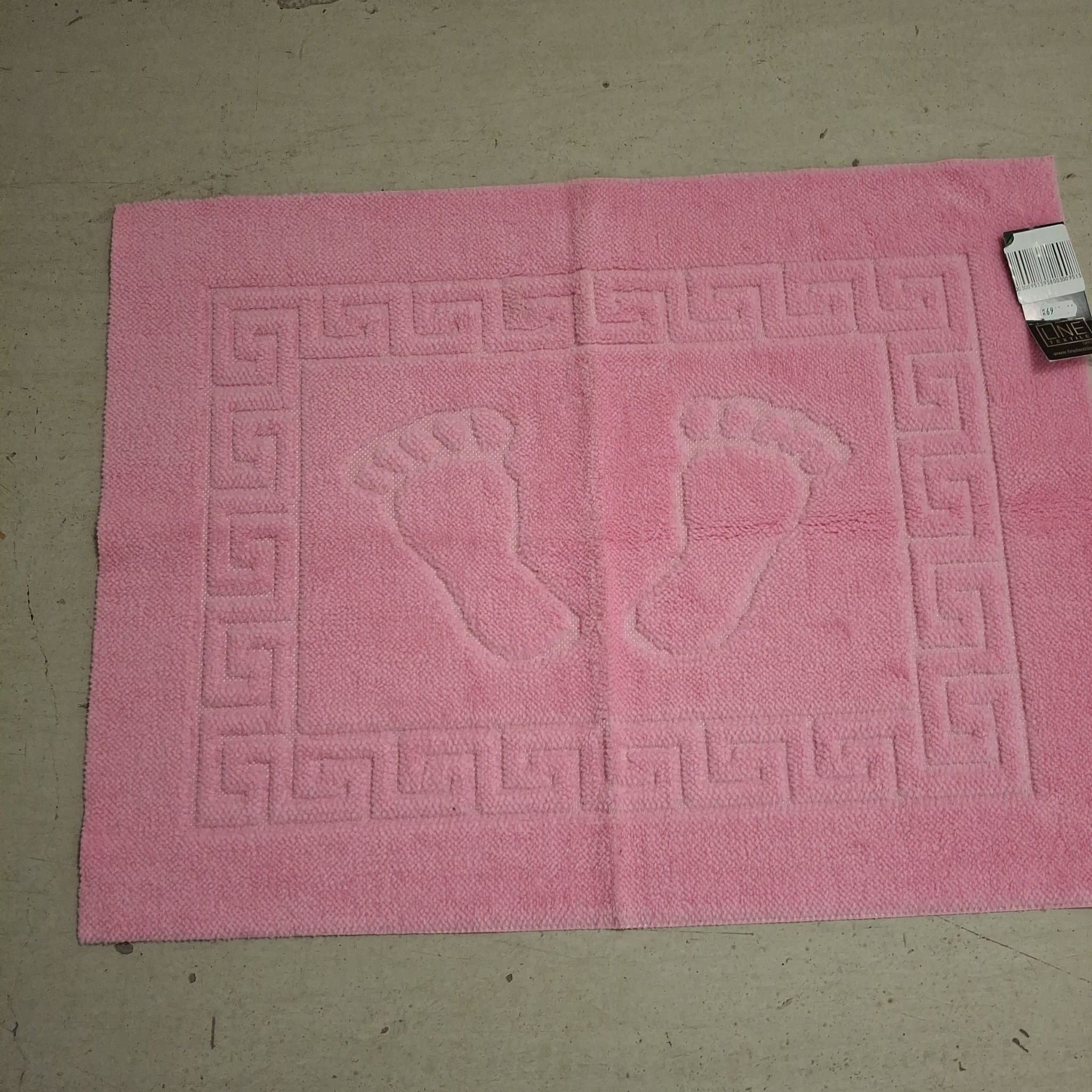 Rosa Badrumsmatta med Fötter 50x70