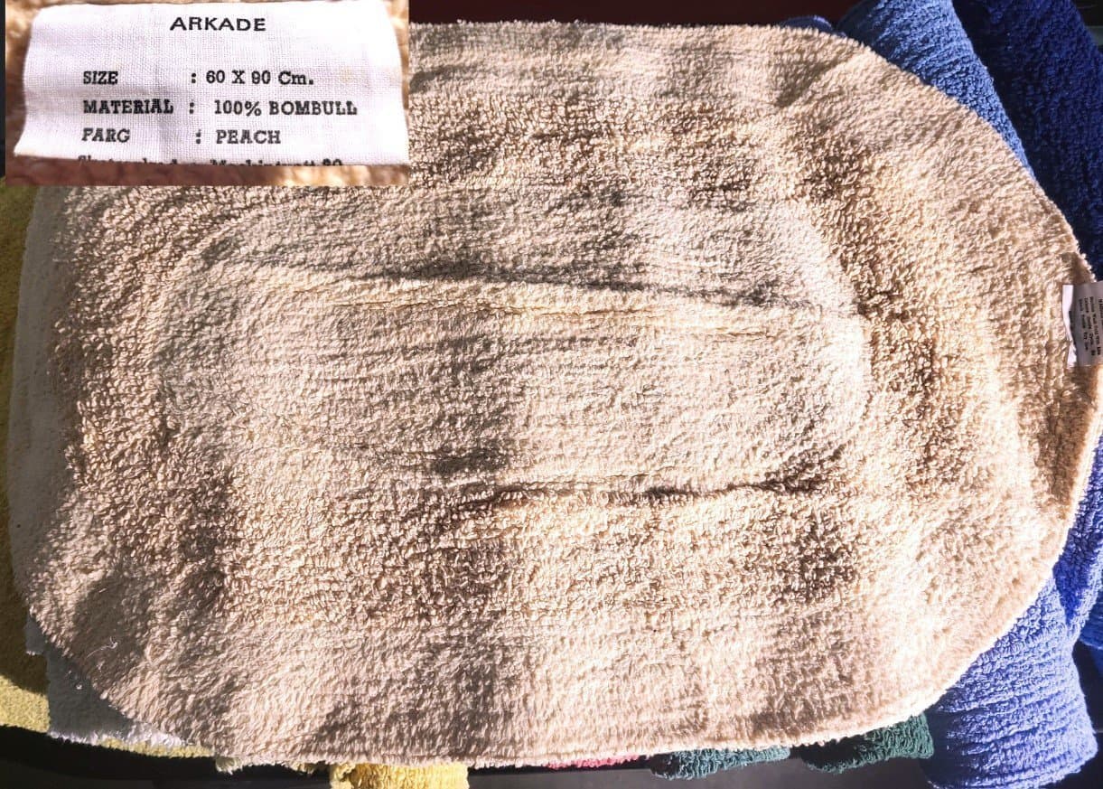 Ny badrumsmatta 100% bomull 60 x 90 cm