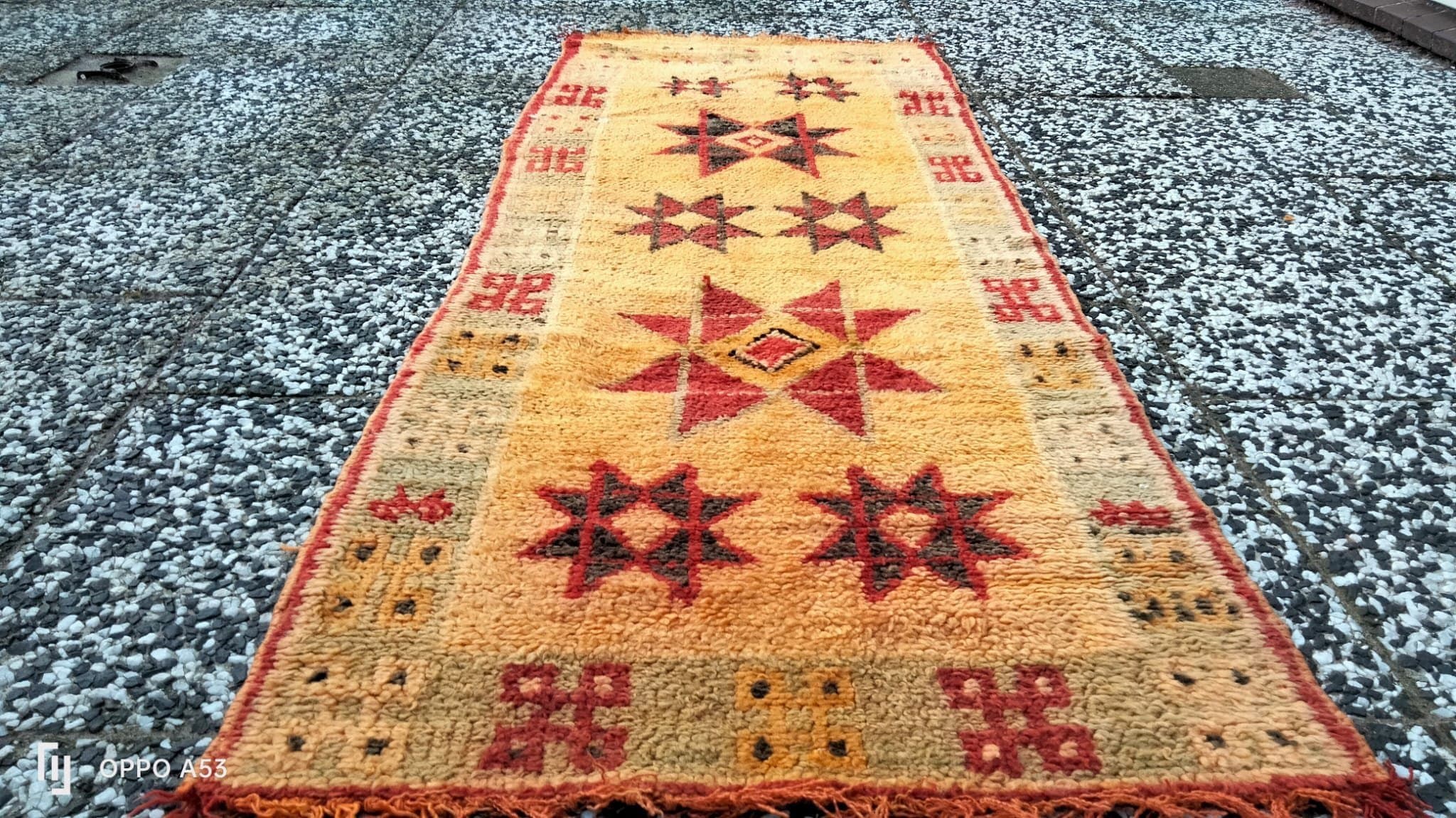 Handknuten Berber matta - 178x70cm