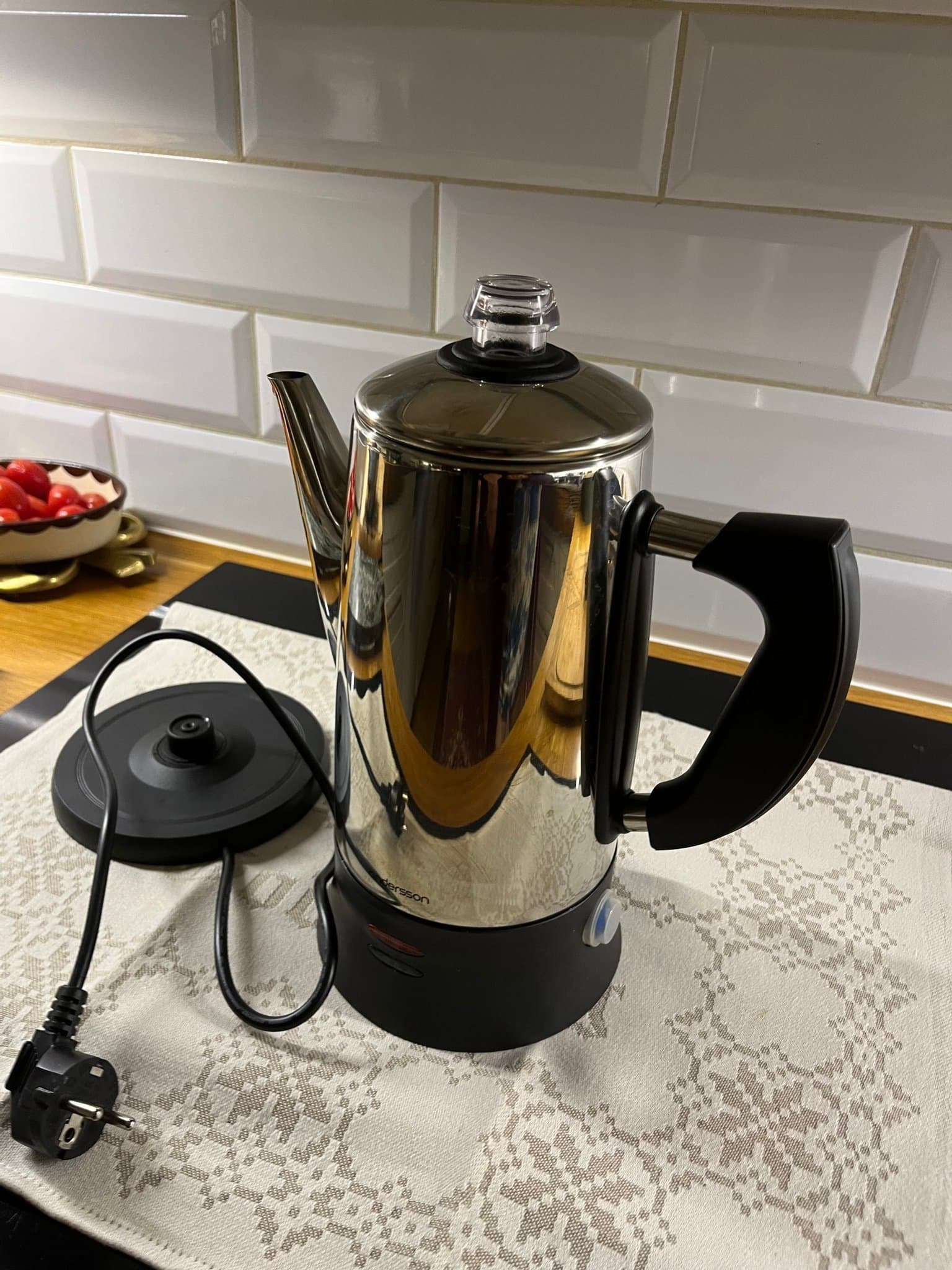 PERKULATOR KAFFEBRYGGARE för 12 koppar Märke ANDERSSON