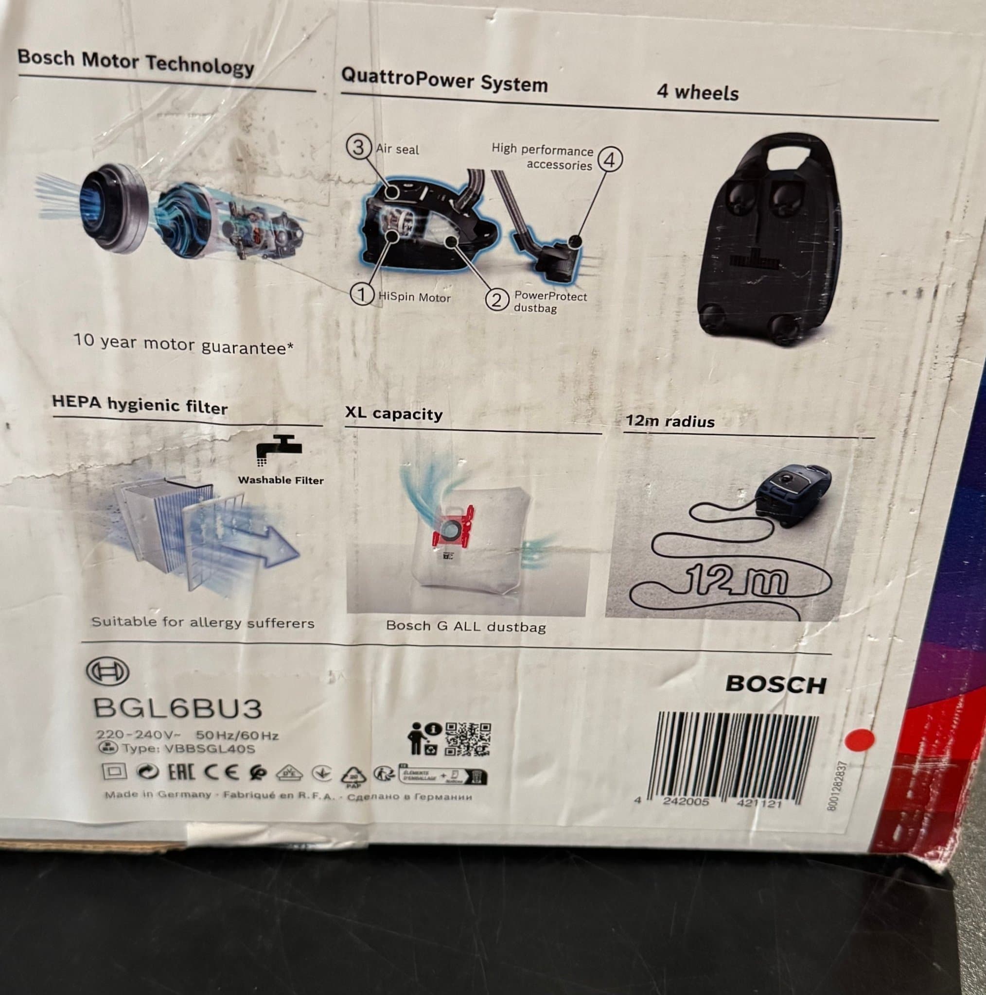 Bosch Serie 6 Dammsugare med påse BGL6BU3