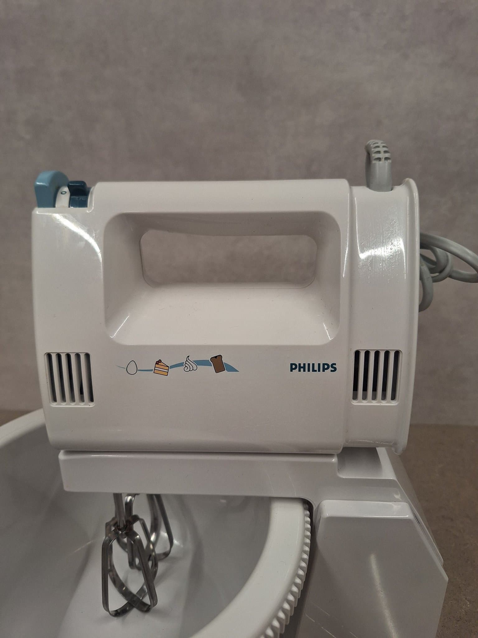 Philips Automatisk Elvisp med Bunke - HR 1973 Köksmaskin / Köksassistent - Retro