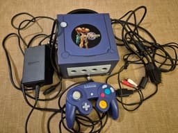 Nintendo GameCube / Lila / Handkontroll / Metroid Prime faceplate