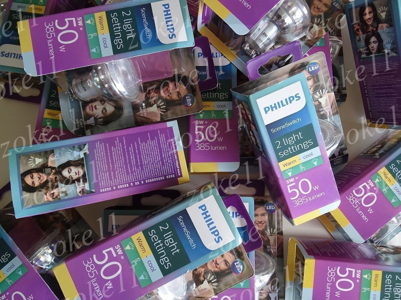 10 st Philips SceneSwitch LED 2 light setting *2 färger i 1* Warm - Cool 5W